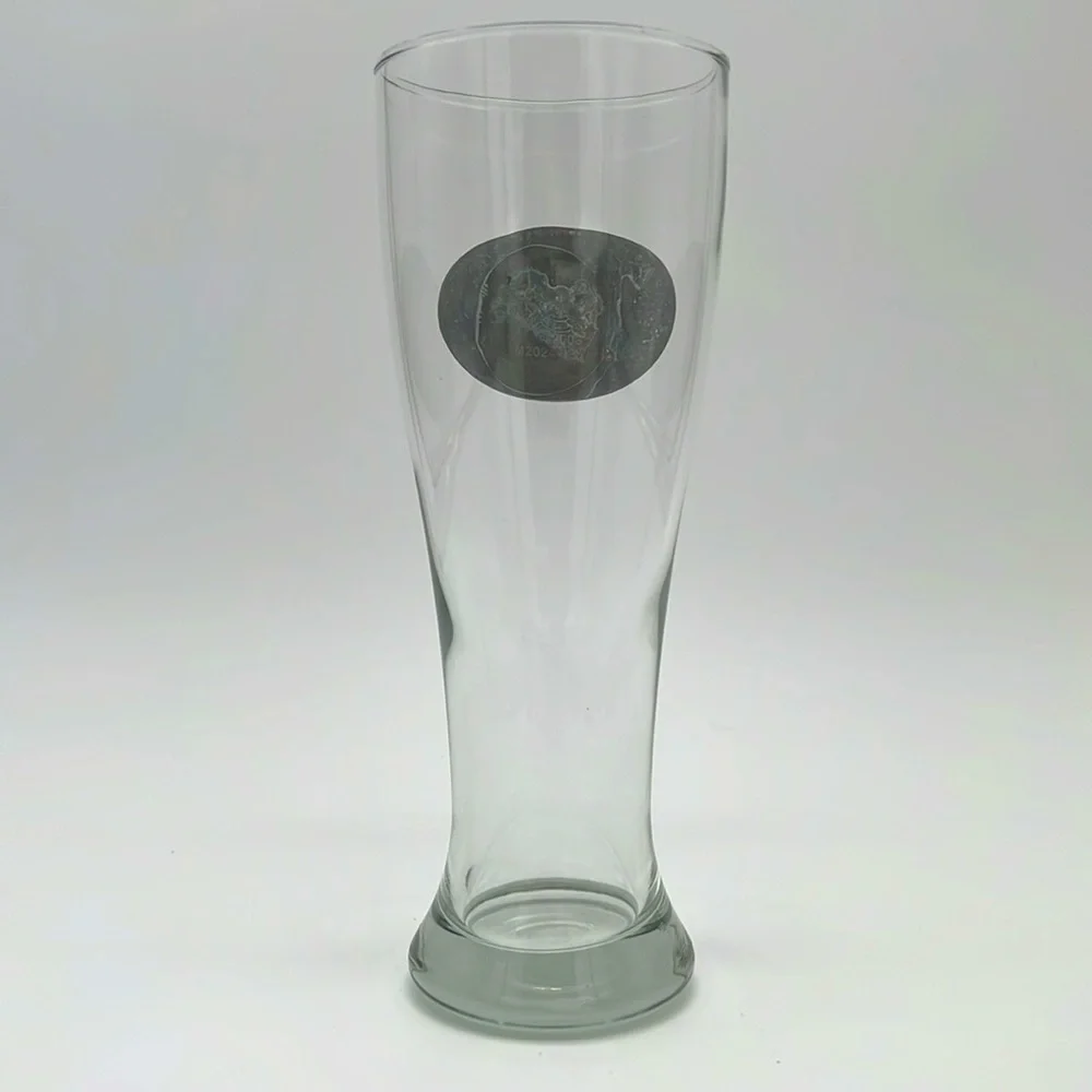 San Diego Chargers Pilsner Glass with Pewter Lightning Bolt Logo Design